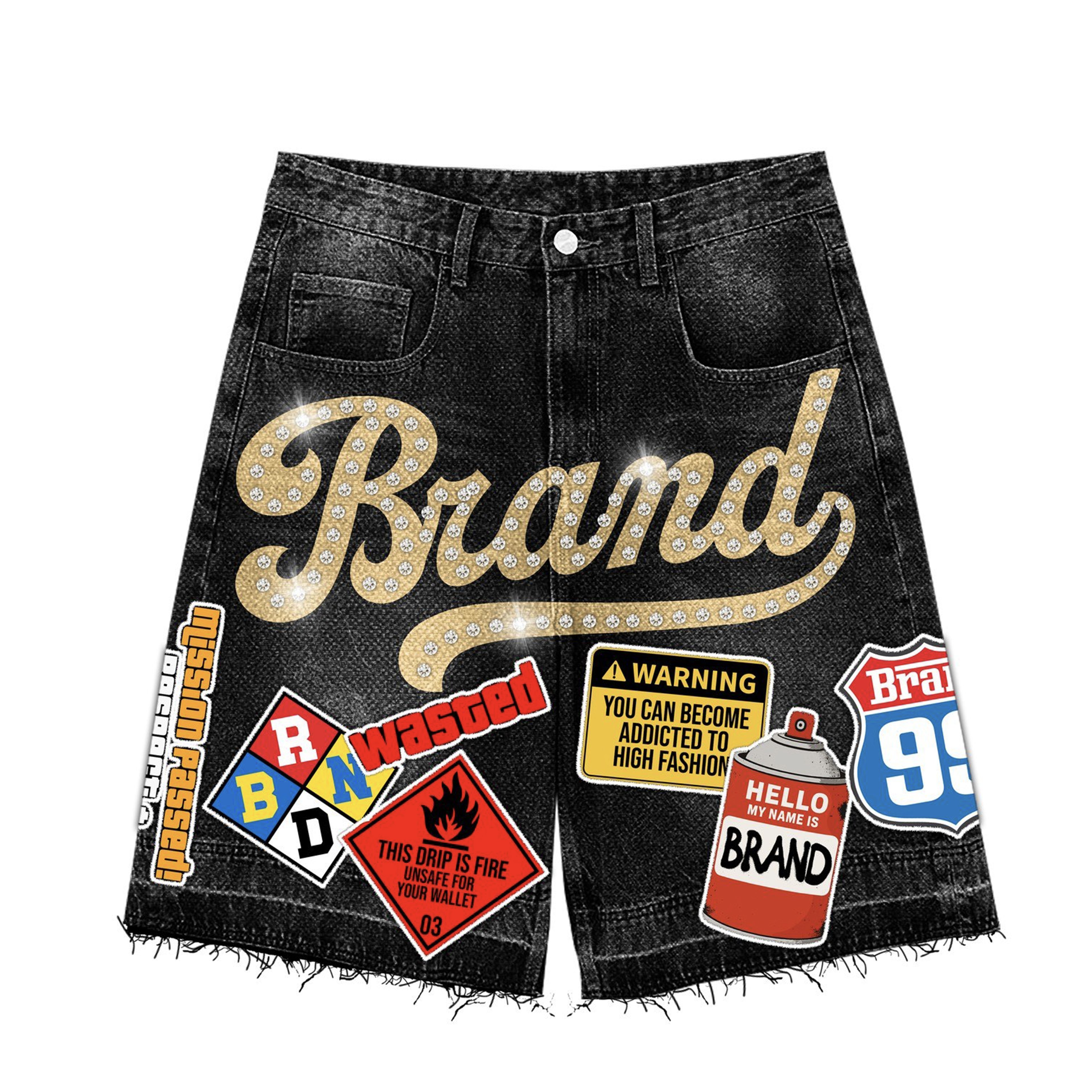 Fashion Warning Denim Shorts